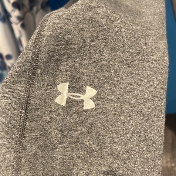 Underarmour leggings, light gray with foldable waist band - Picture 2 of 4